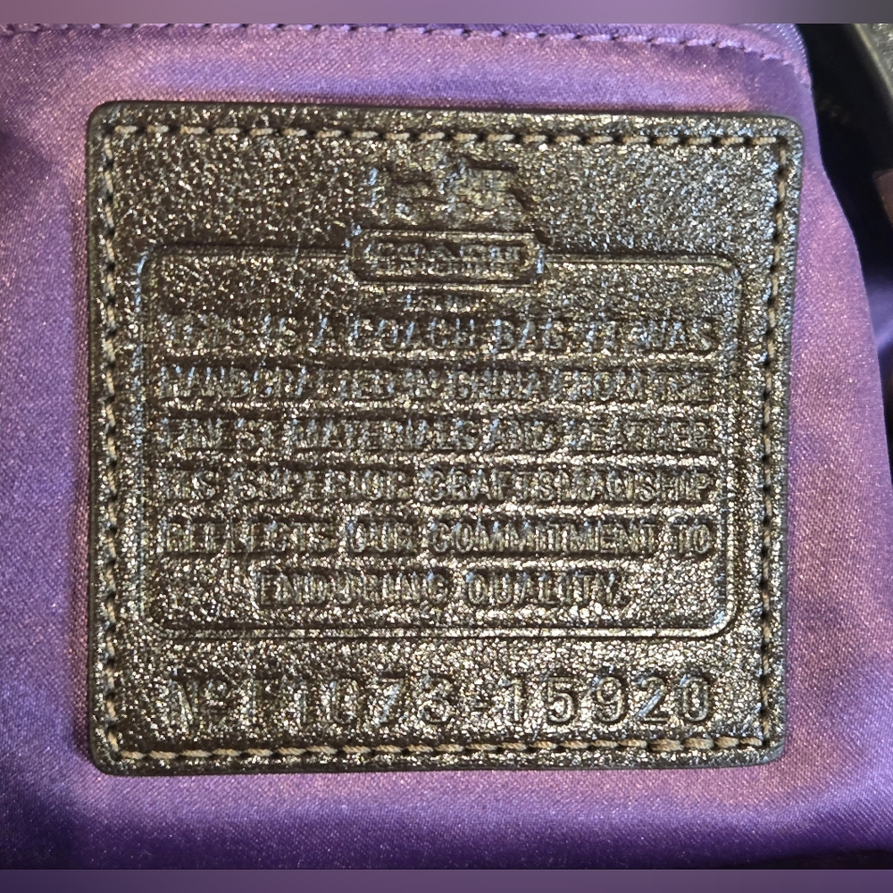 Coach Madison Embossed Suede Leather Shoulder Bag - Picture 12 of 13